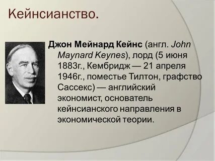 Кейнсианство презентация