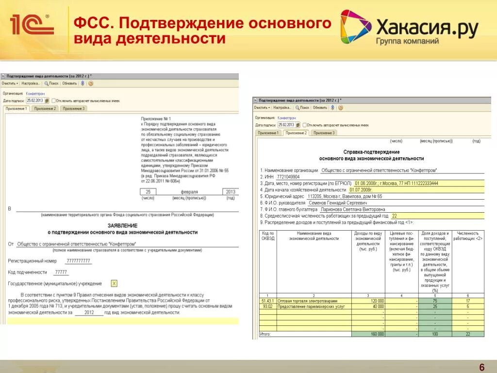 Фсс срок подтверждения деятельности. Виды деятельности ФСС.