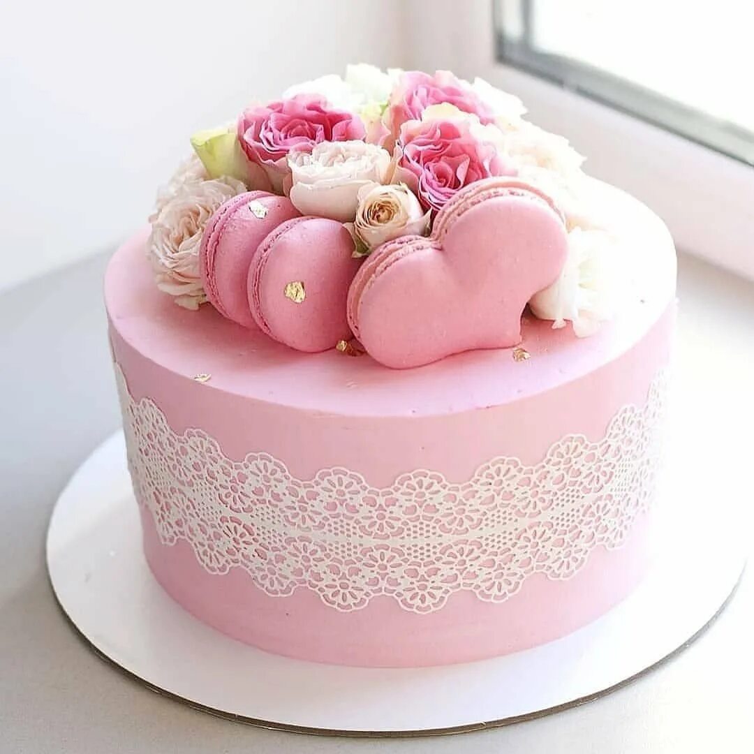 Красивый торт на рождения девочки. Нежный торт для девочки. Розовый торт. Красивый розовый торт. Тортики красивые розовые.