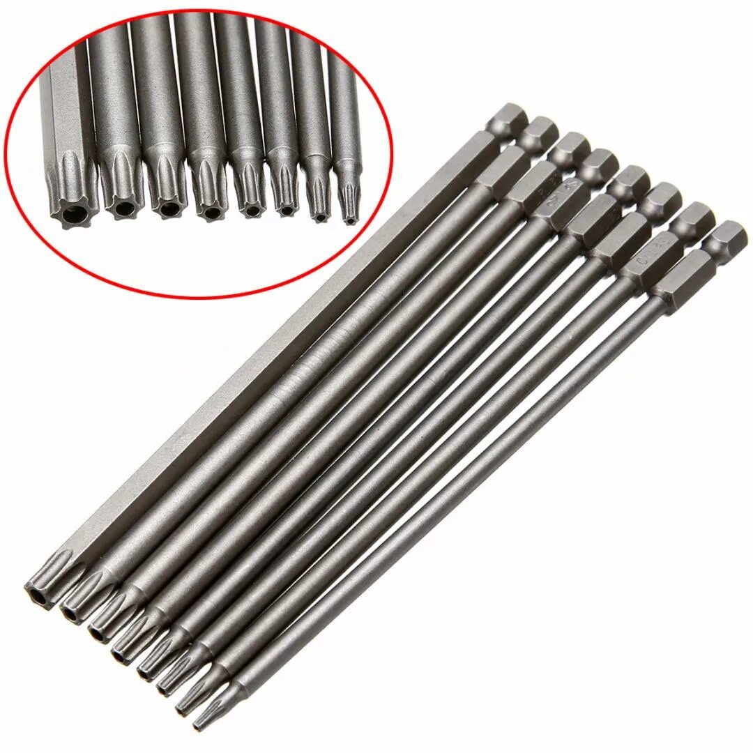 Удлиненный torx. Torx t40 8мм. Бита торкс т15. Torx t8 150 мм. Бита Torx t8.