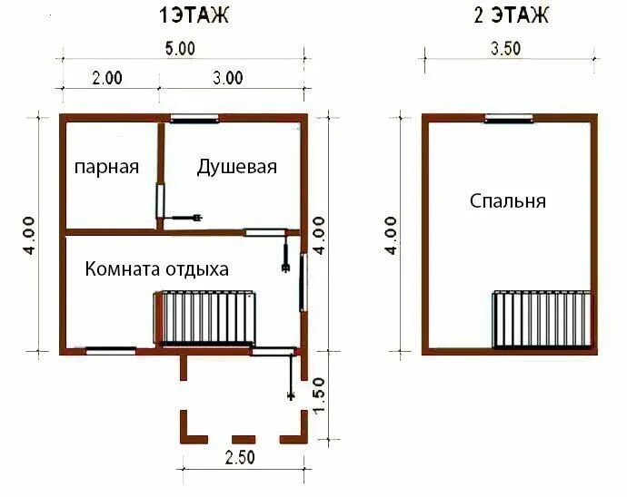 Планировка бани 4х4 мойка и парилка отдельно План бани 4х4 мойка и парилка отдельно