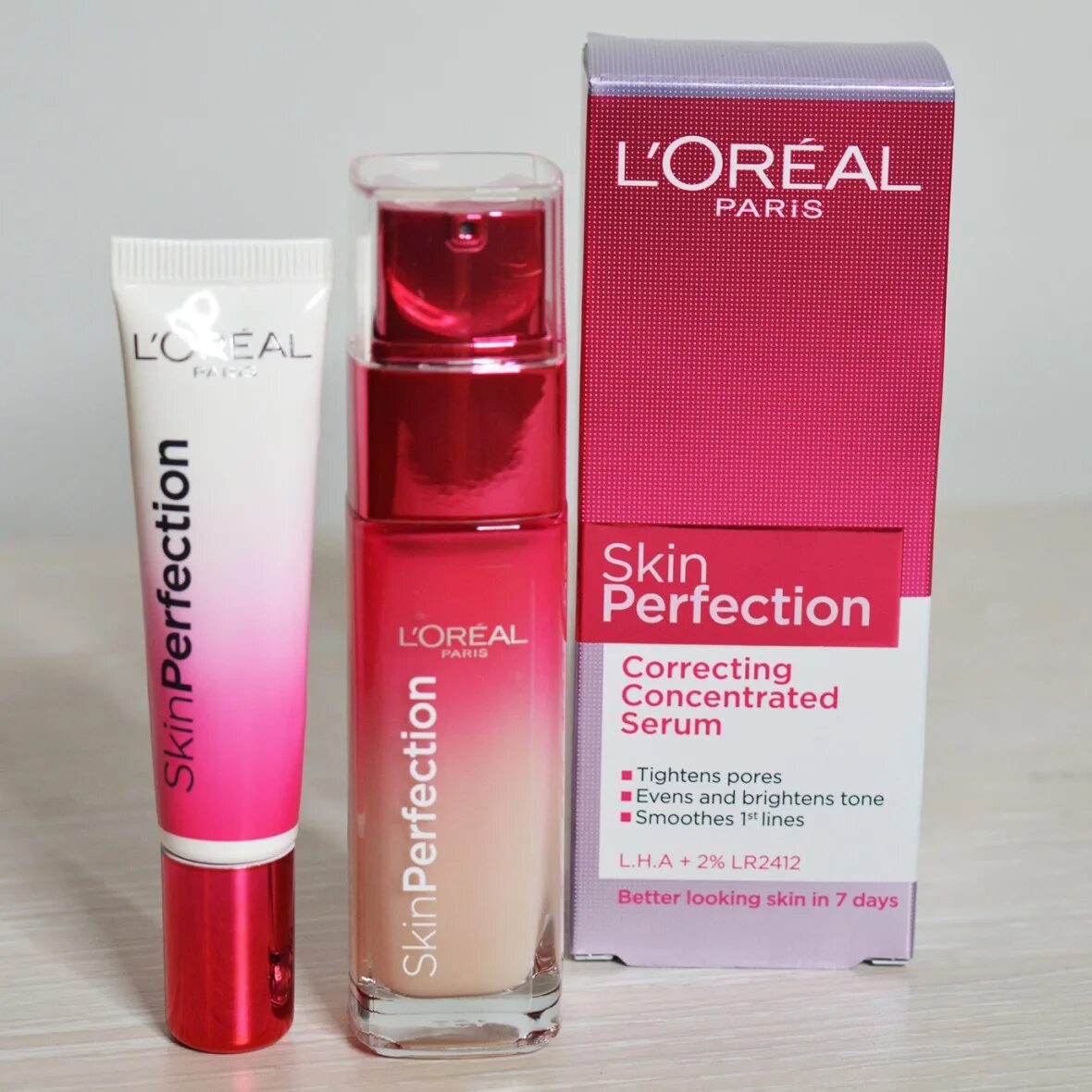 L'Oreal Skin perfection. Loreal Serum. Loreal Eye Serum. Loreal Box Cream. Skin perfection