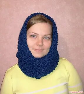 Шапка труба спицами для женщин