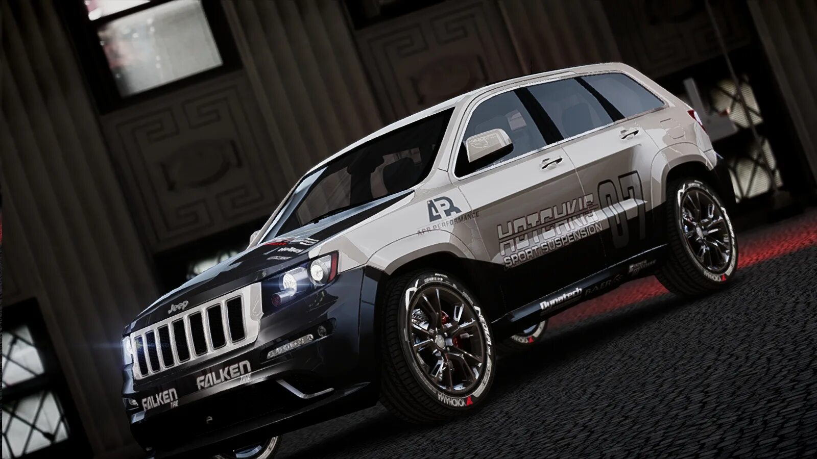 Jeep srt. Jeep Grand Cherokee винил. Джип Гранд Чероки винил монстр. Джип Чероки демон.