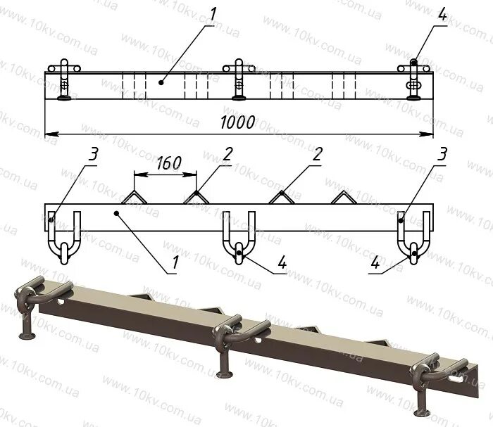 8. 2. 3м. 1-143. Траверса 11т139.