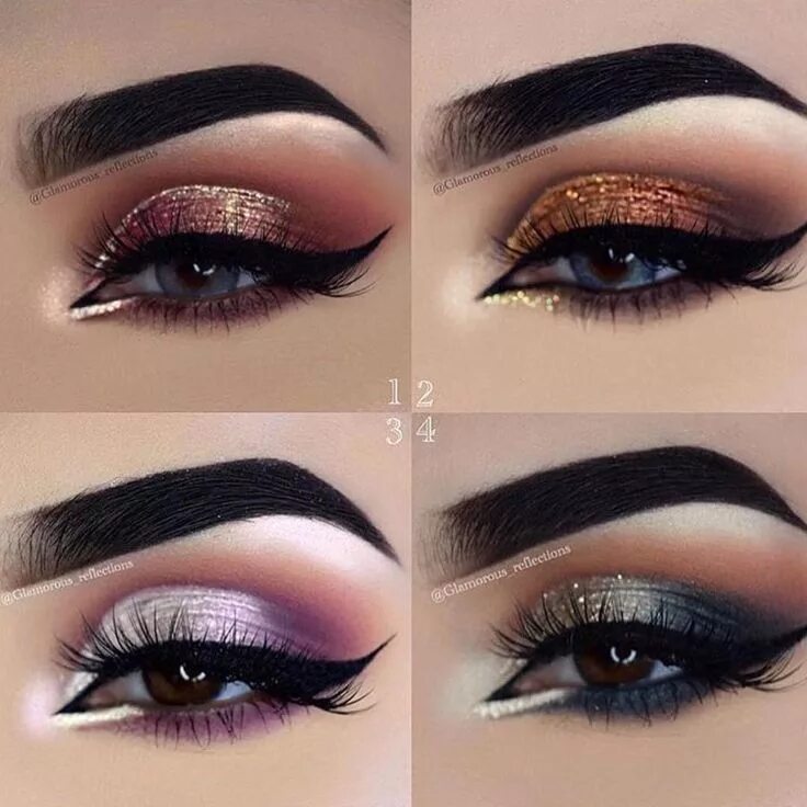 Восточный макияж глаз пошагово Preto e Prata *-* Eye makeup pictures, Eye makeup tutorial, Eye makeup