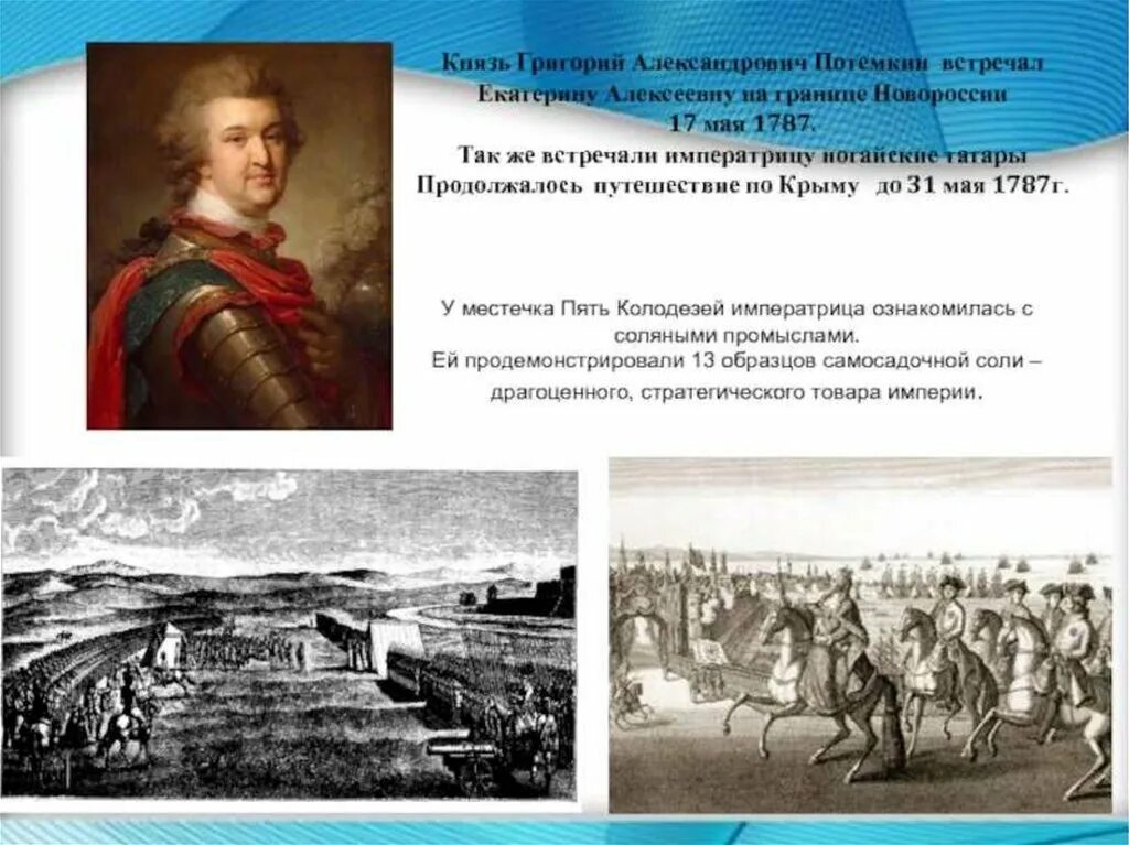 Путешествие екатерины 2 по новороссии и крыму. Потёмкин присоединение Крыма.