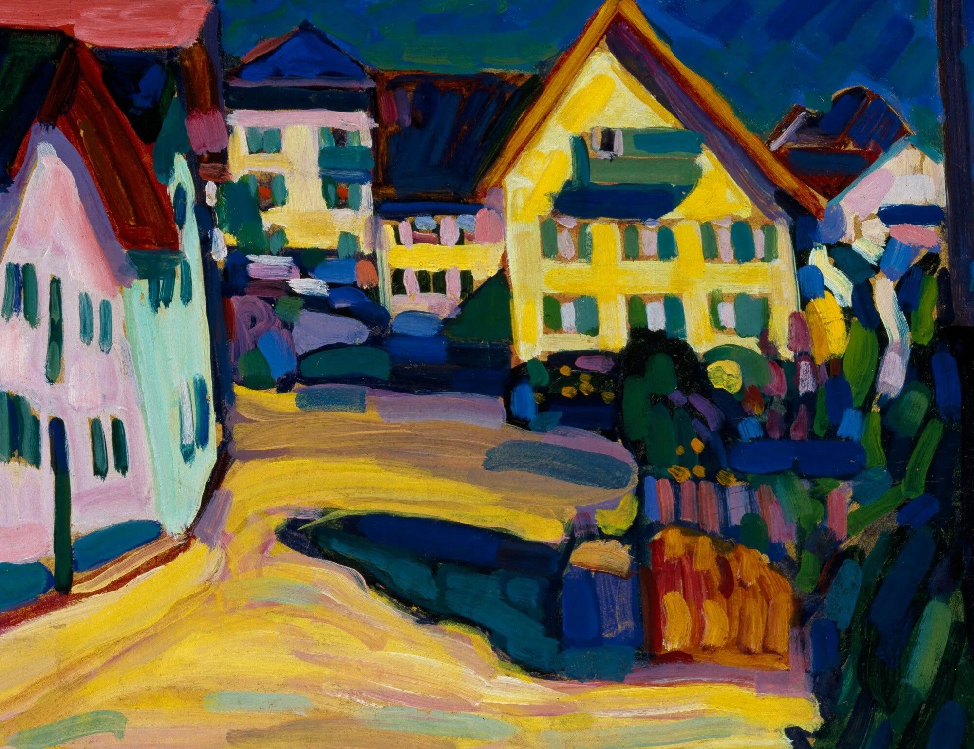 Кандинский мурнау 1908. Улица кандинского. Мюнхен планегг 1 кандинский картина. Улица кандинского. Кандинский мурнау деревенская улица.