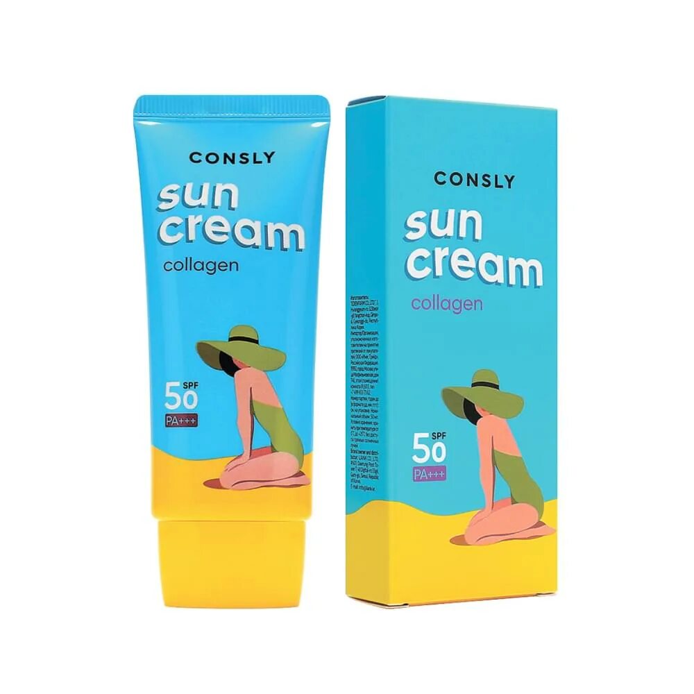 Коллаген sun. SPF CONSLY. Collagen SPF 50 pa+++. Collagen Sun Block. SPF крем серый корейский.