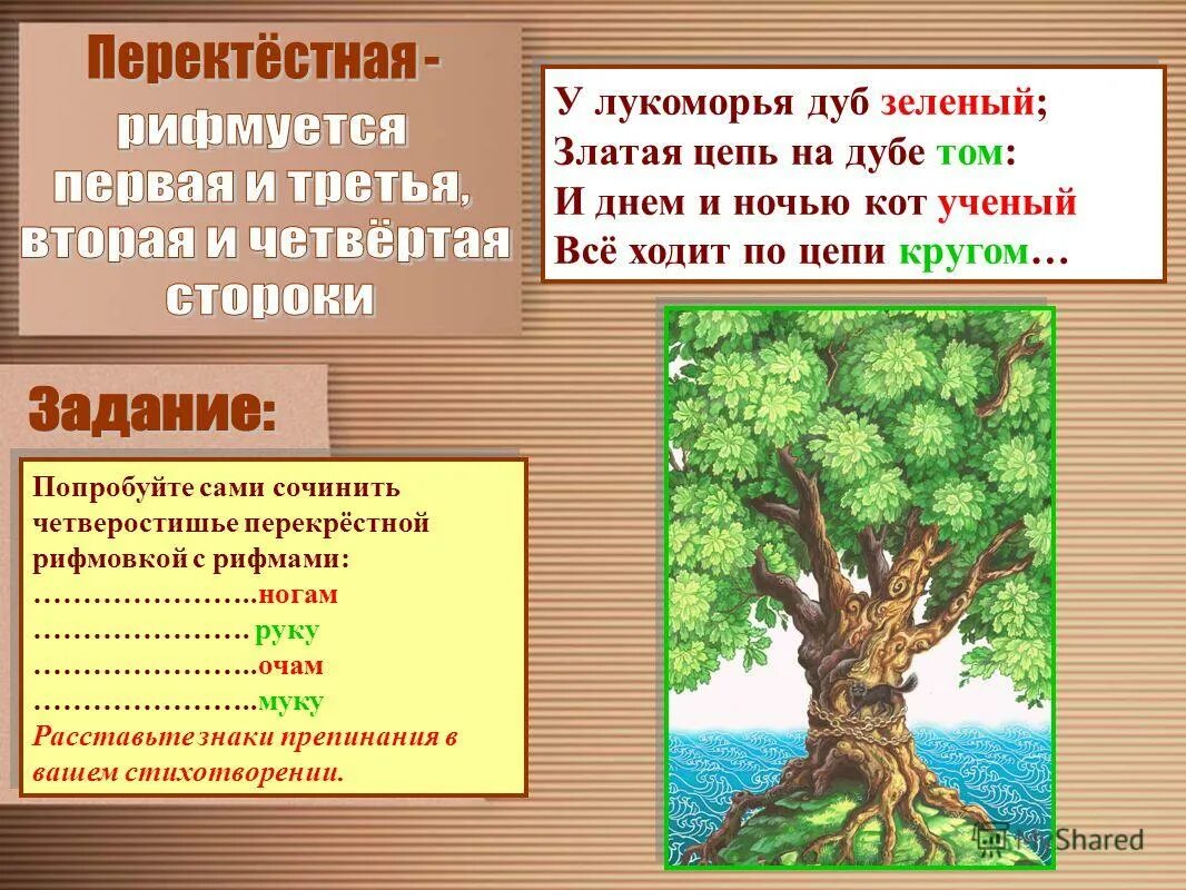 По цепи кругом стих. У Лукоморья дуб зеленый. У Лукоморья ДМБ зеленый. Улкоморьйя дуб зеленый. Улако море дуб зеленый.