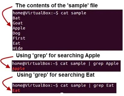 Использование grep