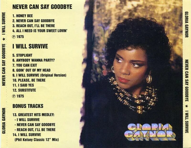 Песня you can said. Gloria Gaynor 1974 never can say Goodbye. Gloria Gaynor 1975.