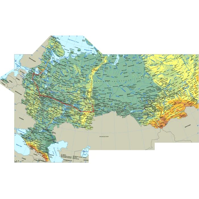 Горы на карте россии