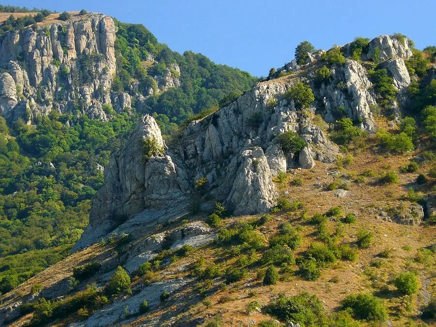 Города в горном крыму. Гора Северная Демерджи. Крымские горы Крымск. Юго Восточный горный Крым. Таврические горы Крым.