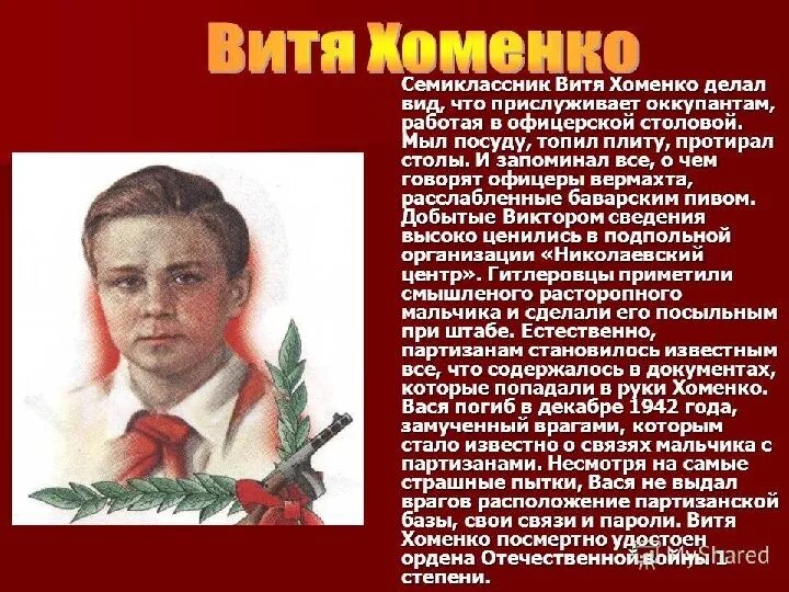 Читать пионеры герои. Пионеры-герои Великой Отечественной войны 1941-1945 Витя Хоменко. Витя Хоменко Пионер герой. Дети войны Витя Хоменко. Дети герои Витя Хоменко.