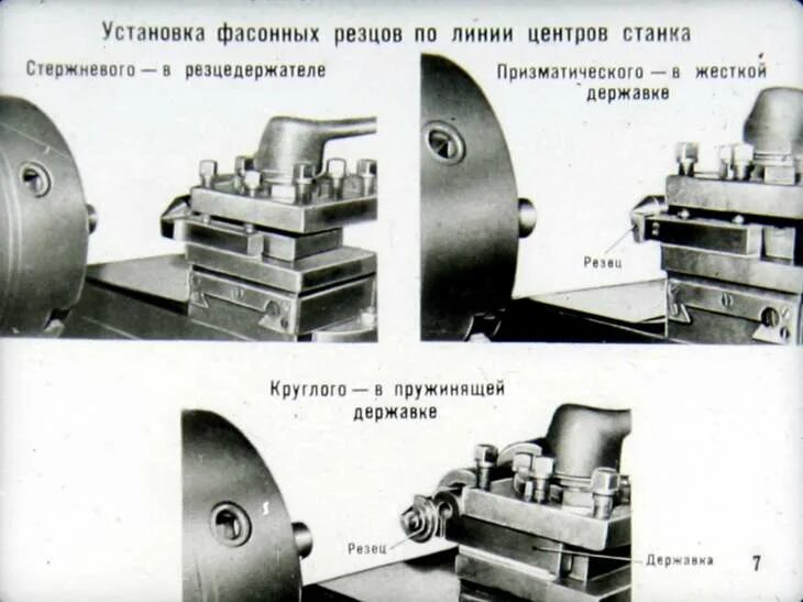 Установка резцов на станок