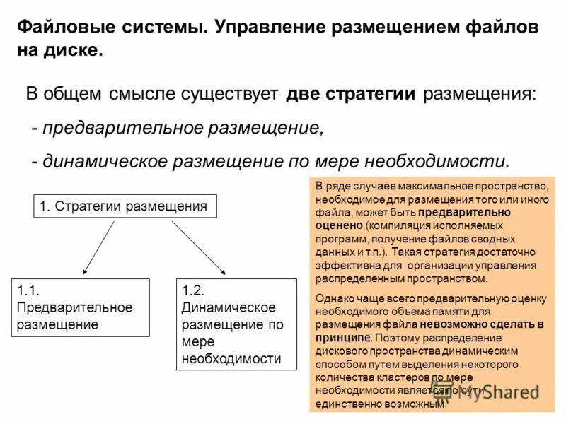 Физическое размещение данных