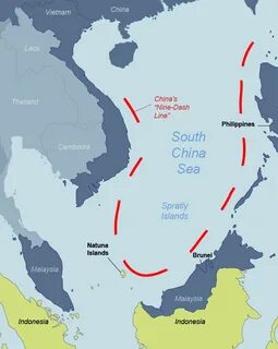 Южно китайское море на карте