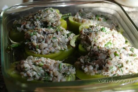 Овощи фаршированные гречкой