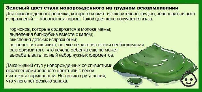Что обозначают зеленые какашки