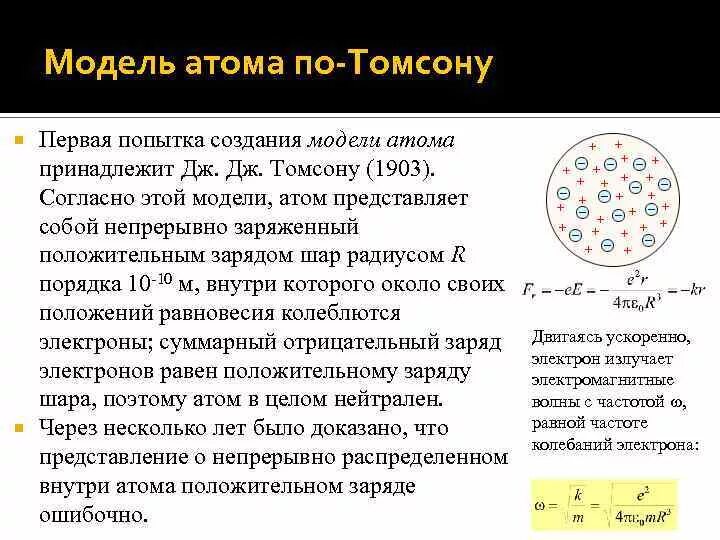 Модель атома Томсона 1903. Первая модель атома. Первая модель атома Томсона. Теория атома Томсона. Что представляет собой модель атома томсона