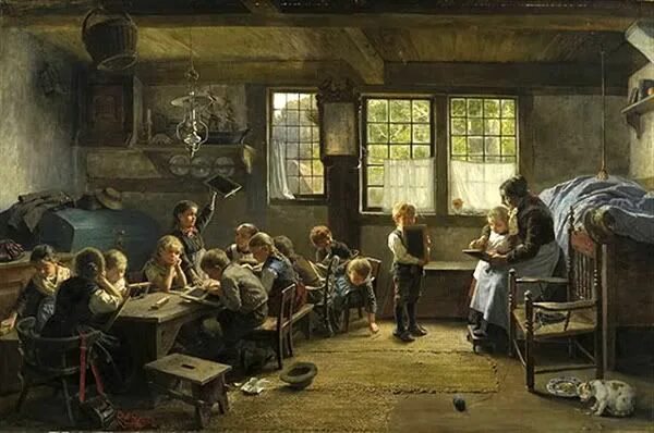 The village school. Морган Вестлинг Сельская школа 1879. Jan Steen, Сельская школа. Вестлинг Сельская школа. Сельская школа картина Вестлинг.