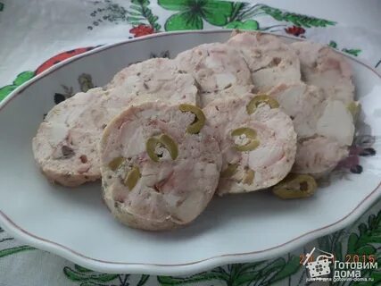 Домашняя колбаса из курицы без желатина