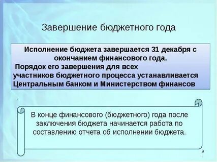 Сроки окончания финансового года