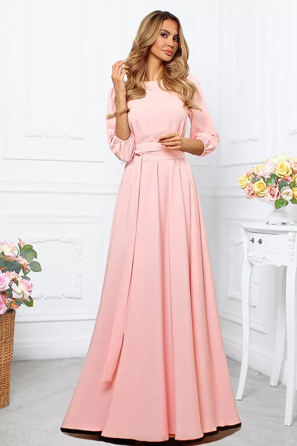 Нежное платье. Платье розового цвета. Розовое платье в пол. Платье розовое вечернее длинное.