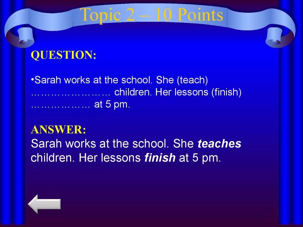 Finish lessons. Lesson finished. saras works.