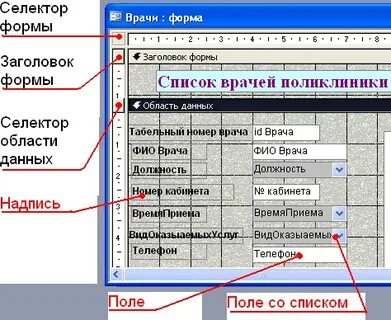 Форма выбора элемента