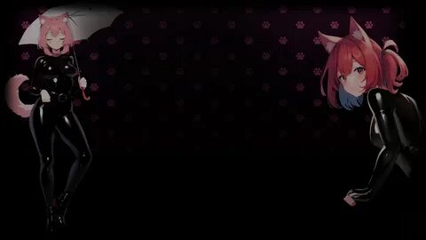 Sara and Niko in Latex Bodysuits (Profile Background) 