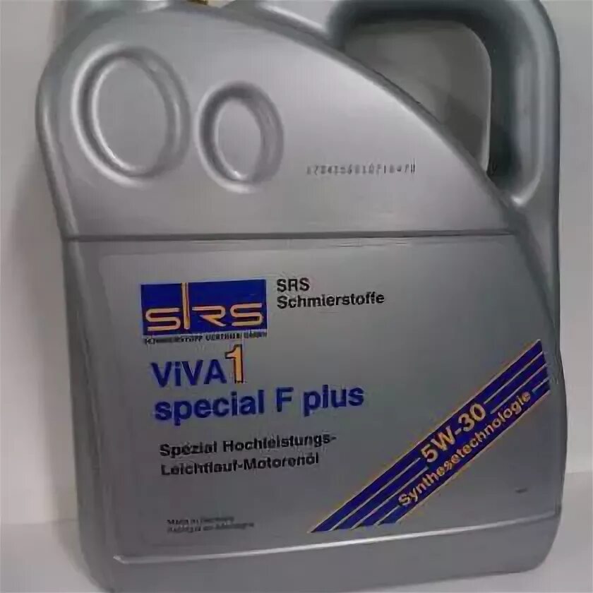 Srs viva 1. Viva 1 Special f Plus 5w-30. Моторное масло SRS Viva 1 Special f Plus 5w-30. SRS 5w30 Viva 1 Special. Масло моторное 5w30 Viva 1 Special f Plus 4л.