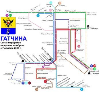 Карта автобусов гатчина 631