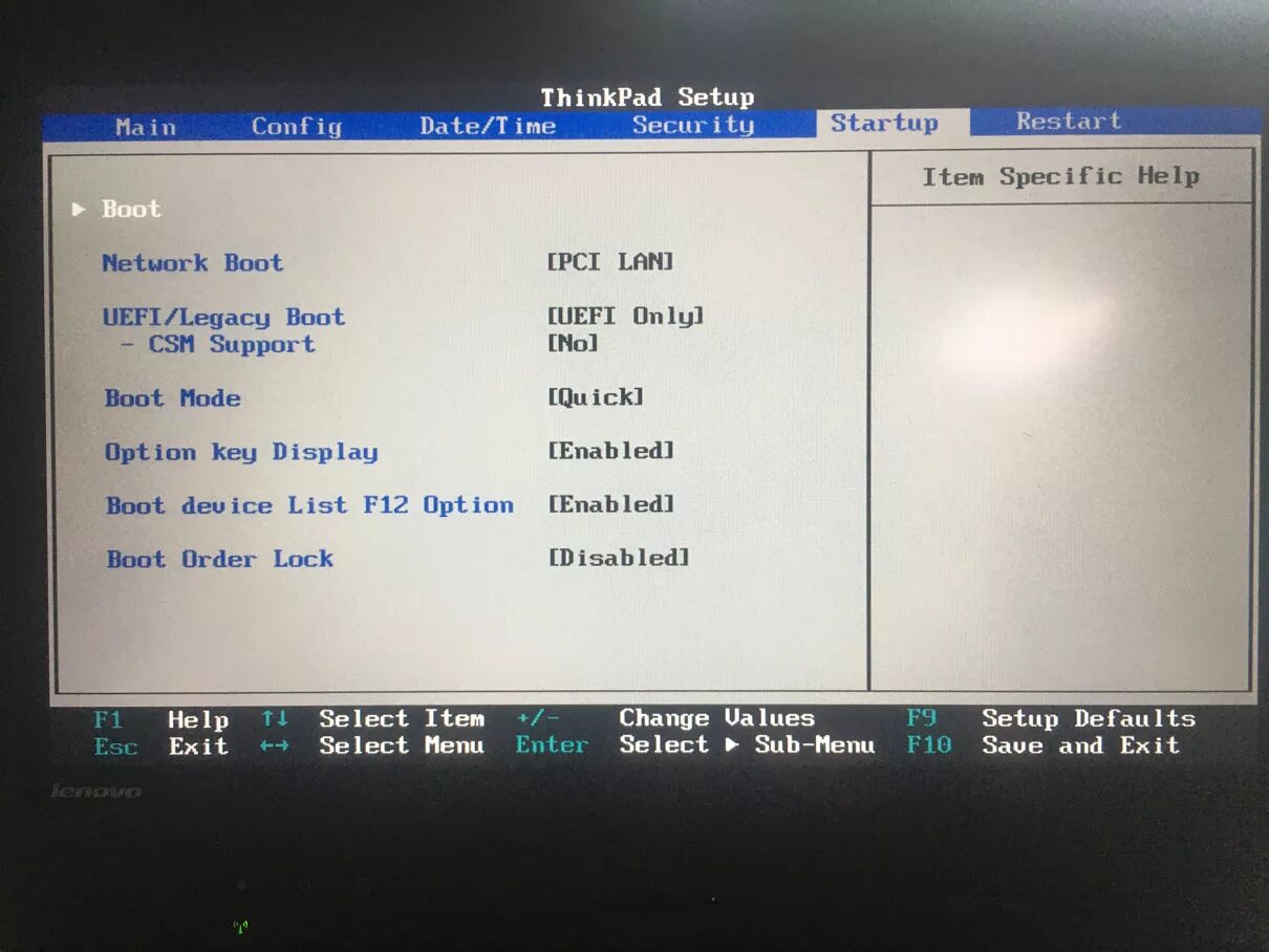 Disable the csm in setup repeat
