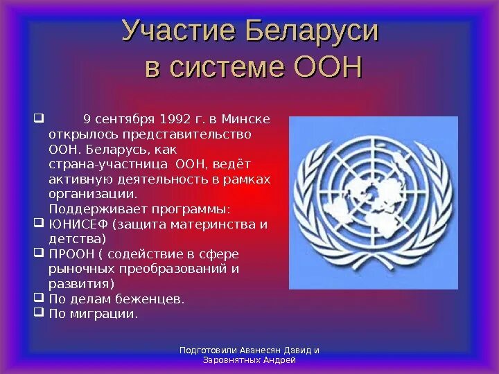 Год создания международной организации. ООН. ООН Беларусь. Направления деятельности ООН. Образование ООН.