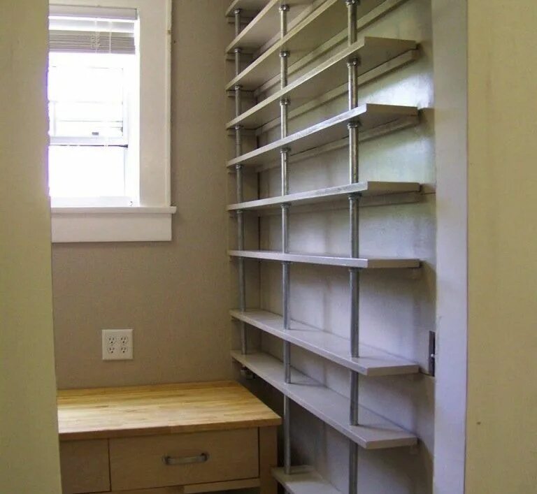 60 Likes, 7 Comments - Amy (@the_refinedfarmhouse) on Instagram: "Pantry shelves