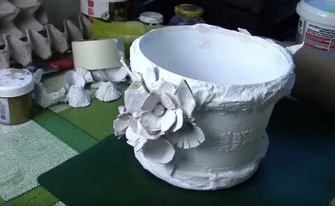 Сделать горшки из гипса