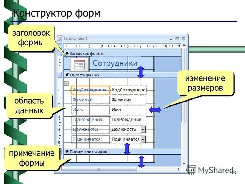 Конструктор форм. Конструктор в базе данных это. Конструктор форм аксесс. Форма для заголовка.