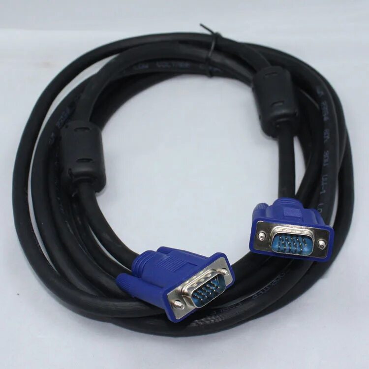 Кабель vga 1.5 м. Кабель vga для компьютера 1.5. кабель vga 3 провода. провод с синими концами для монитора. кабель 3*6.