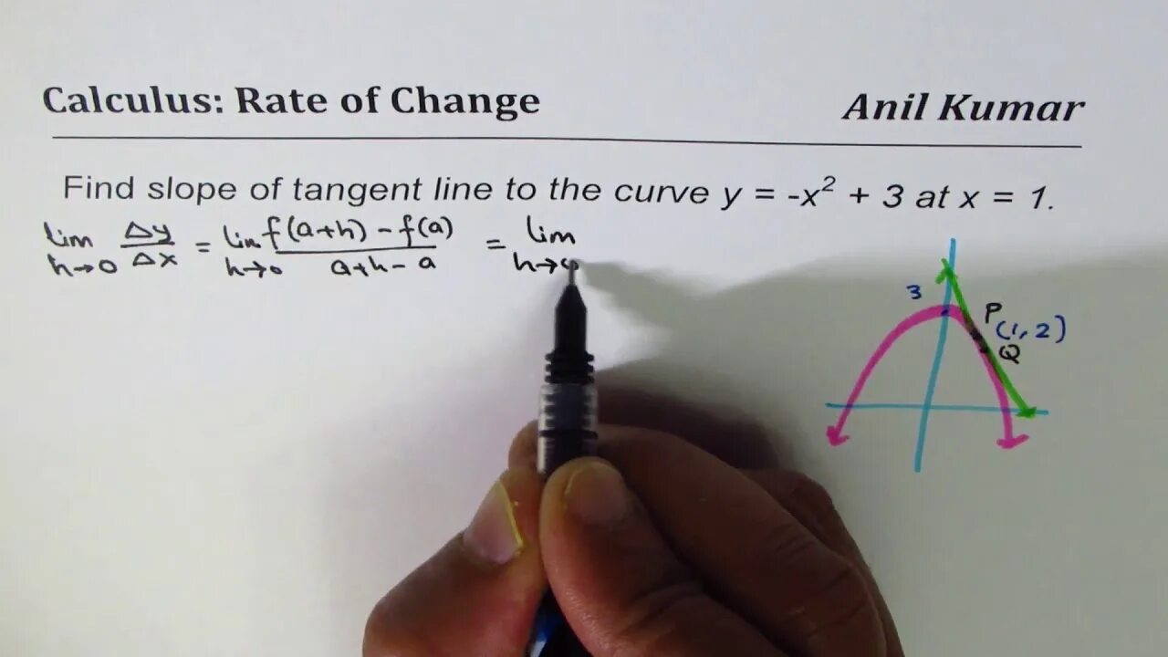 Find tangent line. Find tangent line