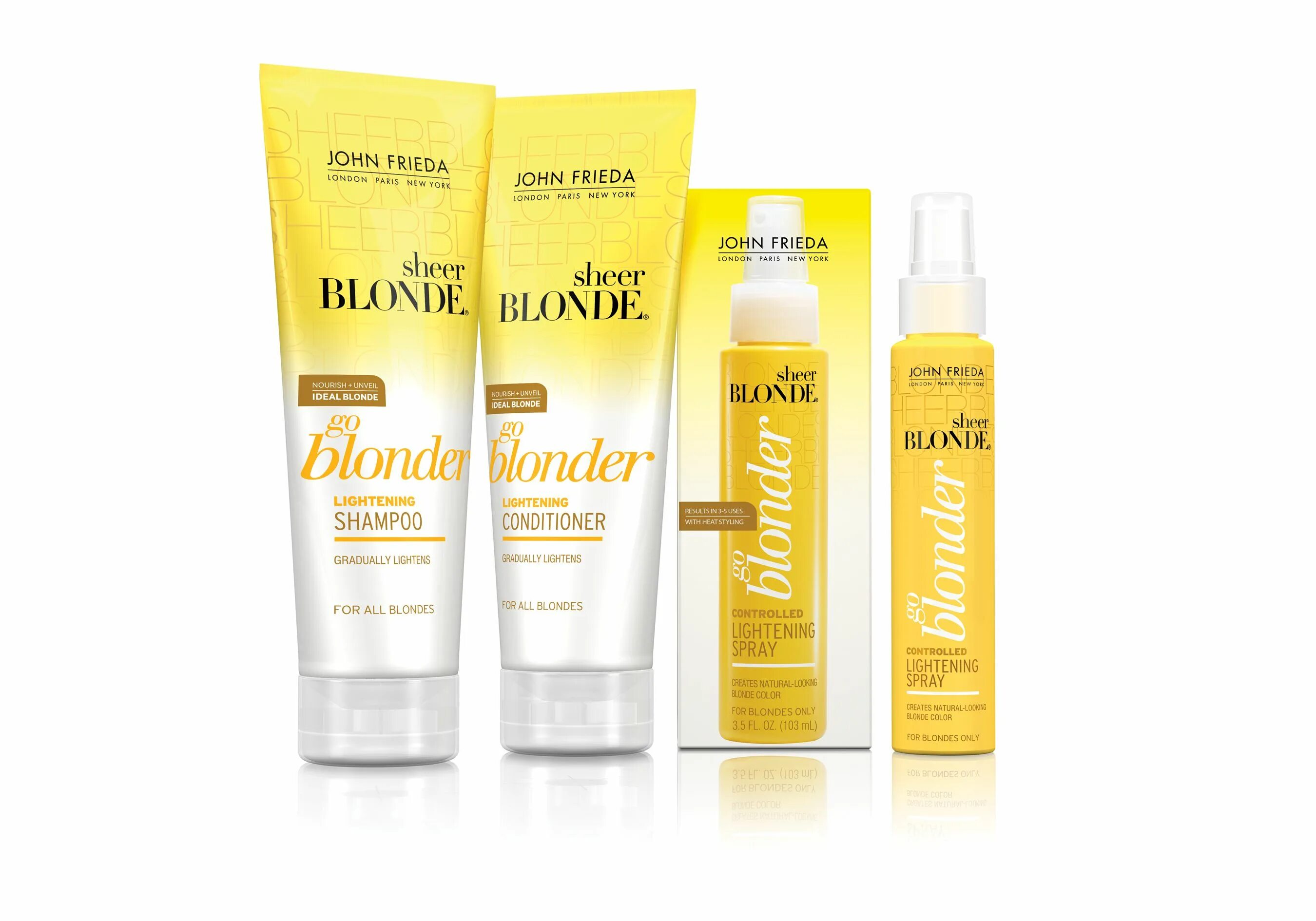 Sheer blonde. John Frieda Sheer blonde go blonder. John Frieda осветляющий спрей. John Frieda go blonder бальзам.