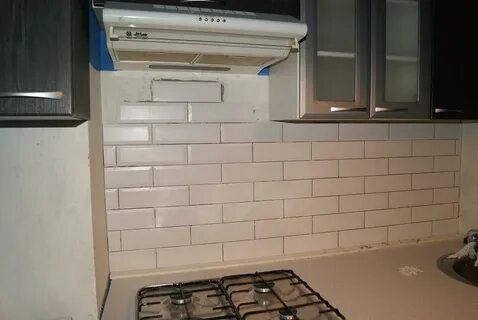 Фартук после установки кухни