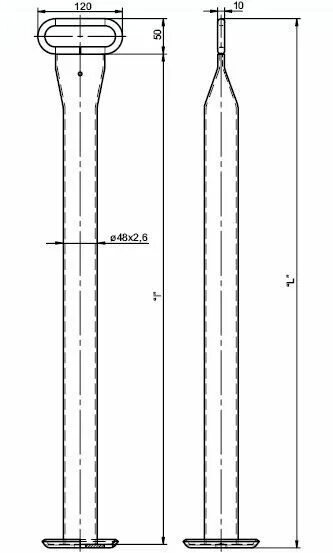 Стойка опорная tl48/750. Опорная стойка Knott 6в8443.001. Опорная стойка Knott. Стойка опорная высотой 620мм. 48 650