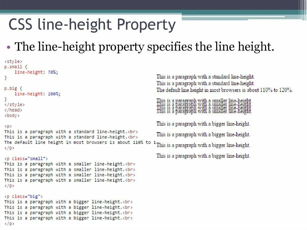 Line height html