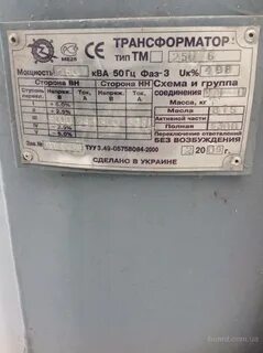 Характеристика трансформатора тм