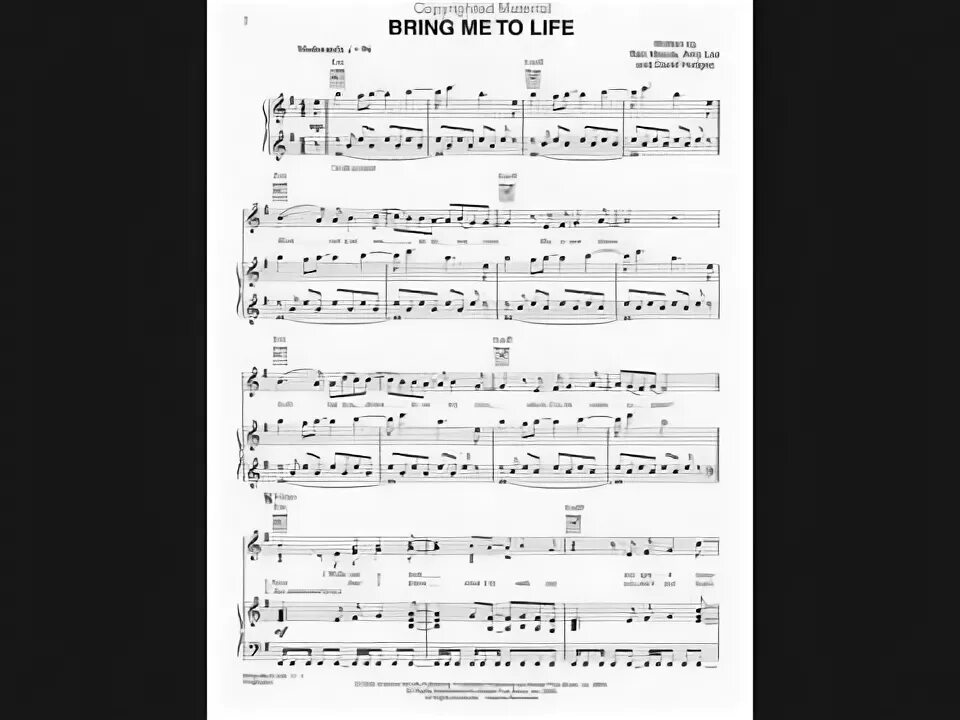 Песня бринг ми ту лайф. Bring me to Life Ноты. Bring me to Life Ноты для фортепиано. Evanescence bring me to Life Ноты. Ноты bring me to Life на пианино.