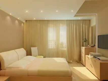 Натяжной потолок в спальне: варианты дизайна, освещения 100 фото