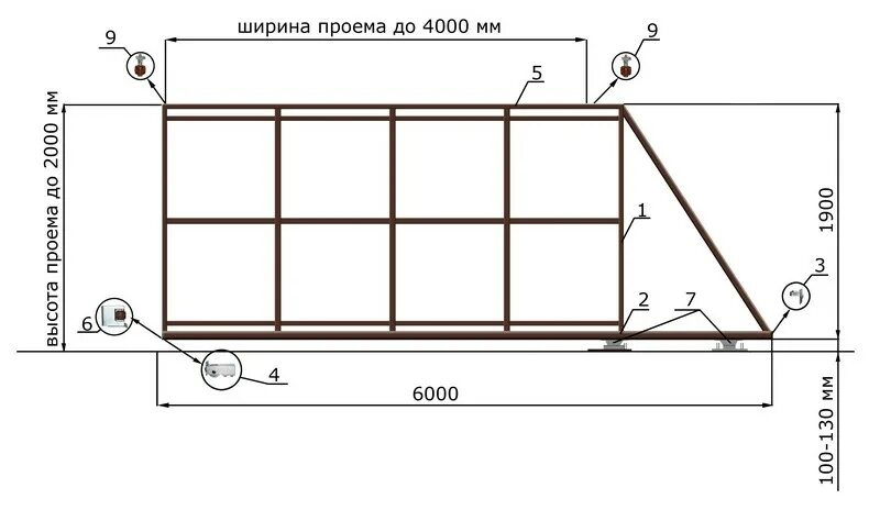 Калькулятор откатных ворот. Чертёж откатных ворот проём 5м. Чертежи откатных ворот 3 м. Чертеж откатных ворот для проема 4м. Чертеж откатных ворот 3.5 метра направляющая.