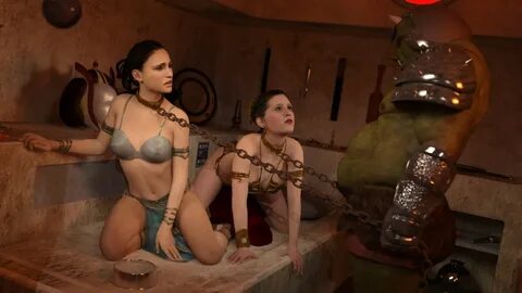 gamorrean, padme amidala, princess leia organa, slave leia, star wars, 3d, ...